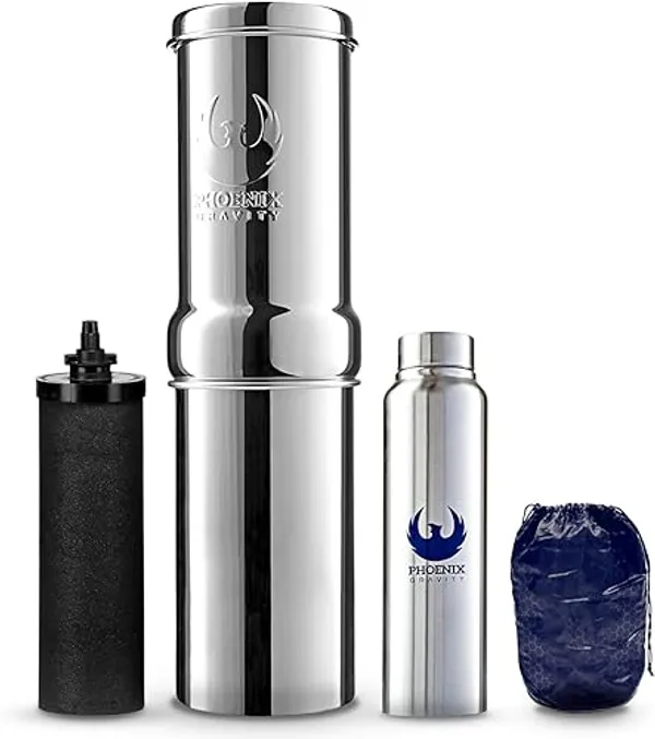 Phoenix Gravity Mini 1 liter draagbaar RVS waterfilter